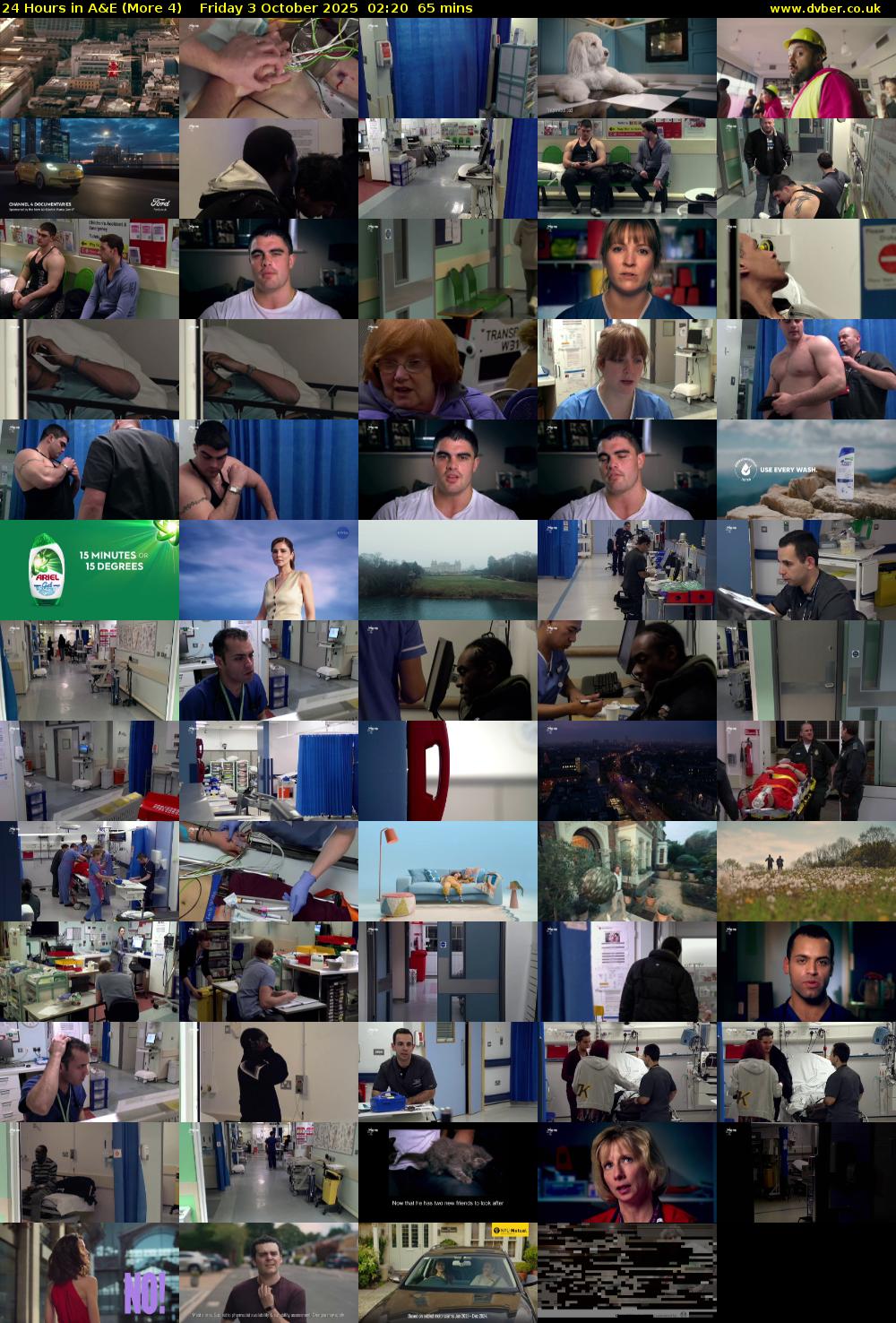 24 Hours in A&E (More 4) Friday 3 October 2025 02:20 - 03:25
