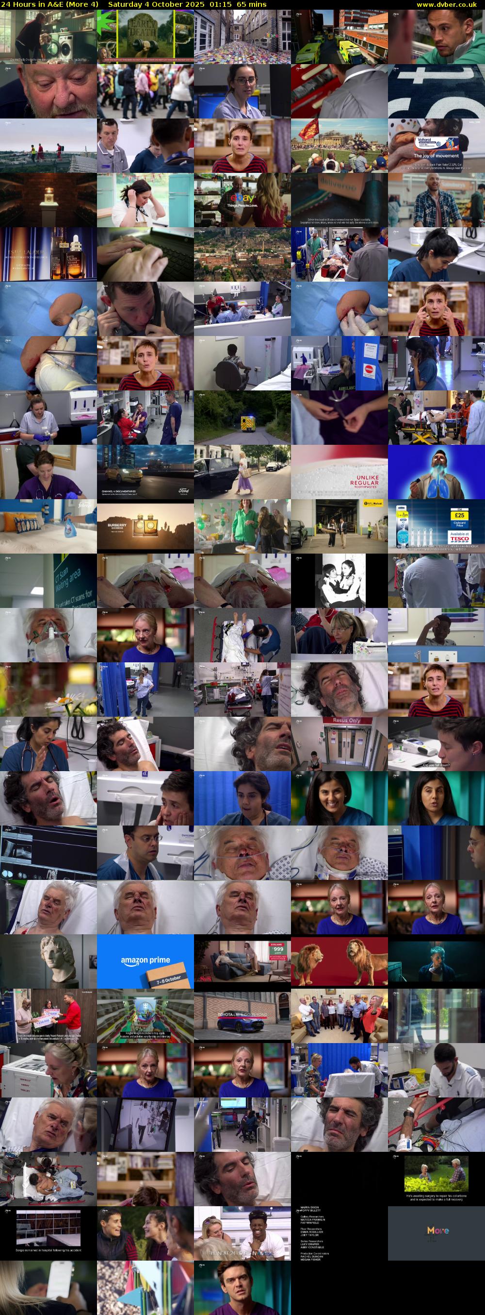 24 Hours in A&E (More 4) Saturday 4 October 2025 01:15 - 02:20