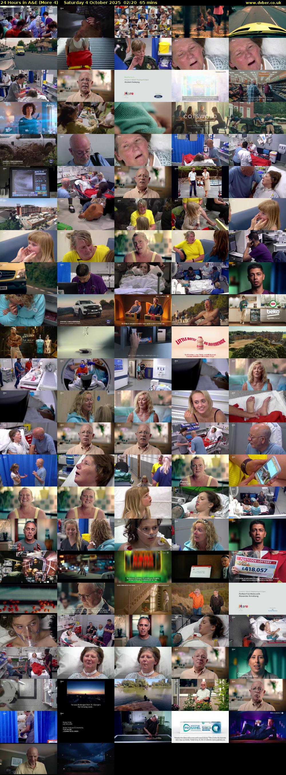 24 Hours in A&E (More 4) Saturday 4 October 2025 02:20 - 03:25