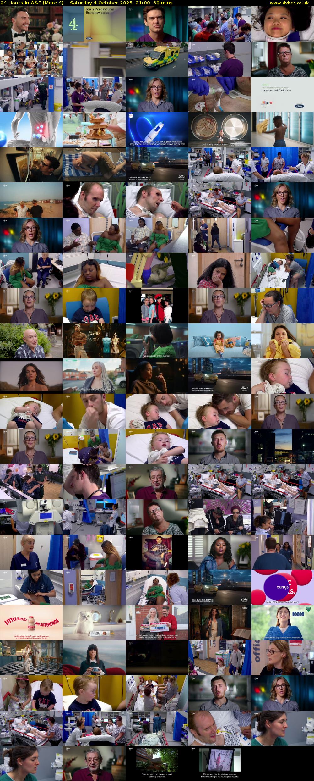 24 Hours in A&E (More 4) Saturday 4 October 2025 21:00 - 22:00