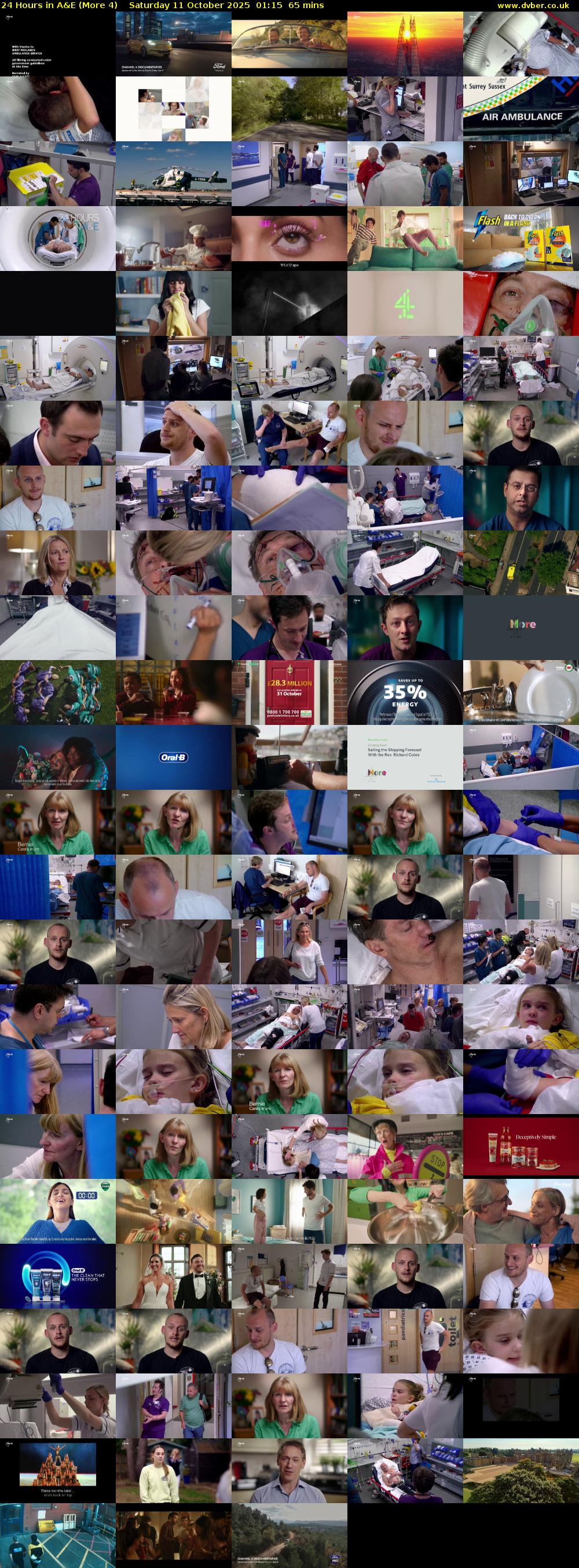 24 Hours in A&E (More 4) Saturday 11 October 2025 01:15 - 02:20