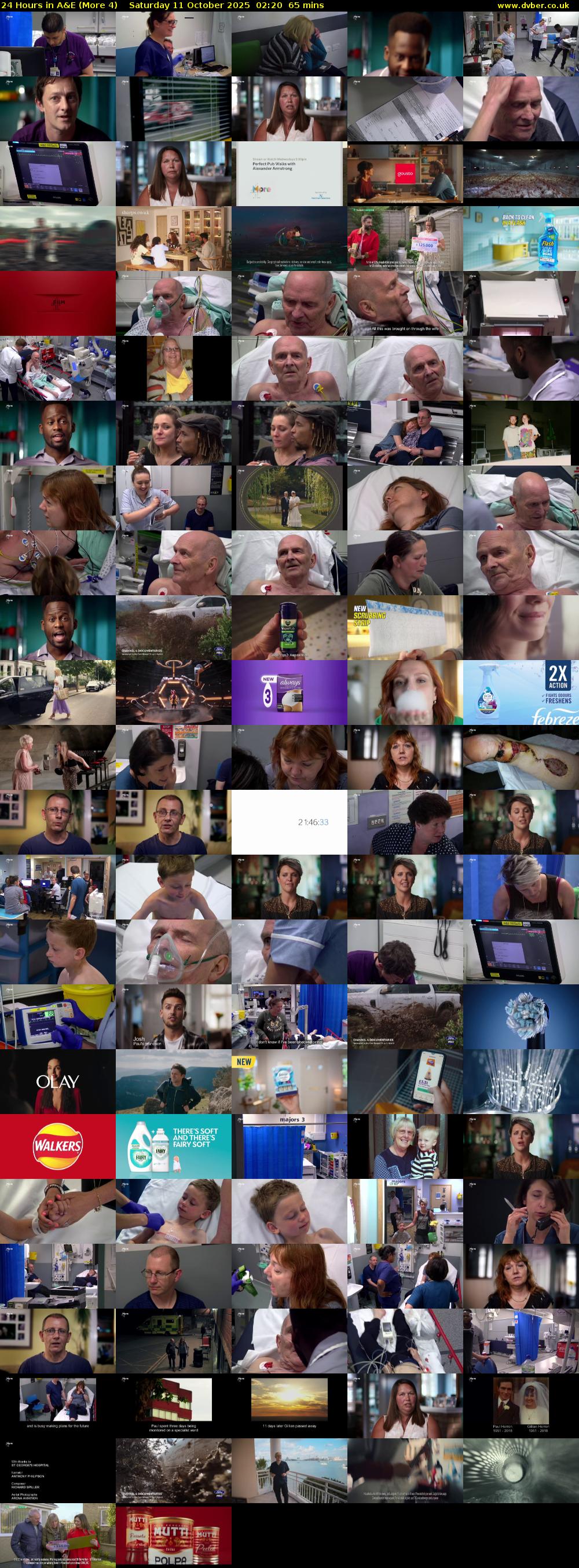 24 Hours in A&E (More 4) Saturday 11 October 2025 02:20 - 03:25