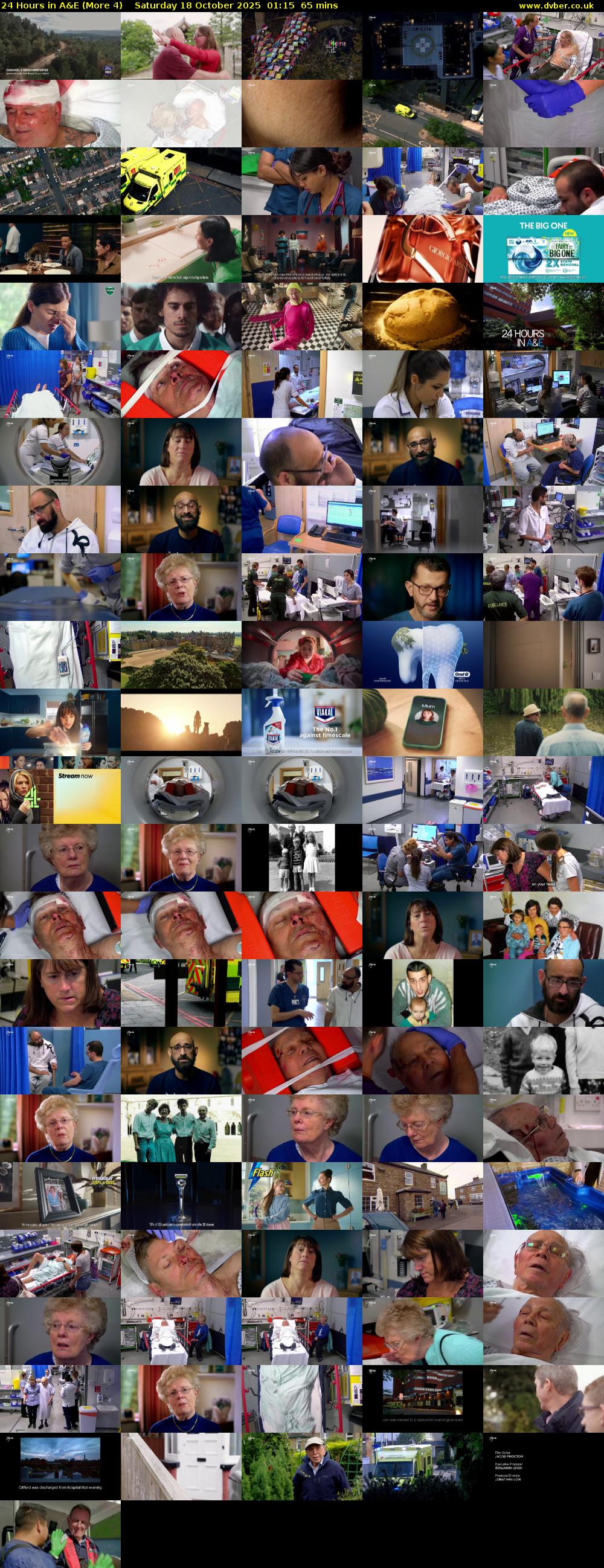 24 Hours in A&E (More 4) Saturday 18 October 2025 01:15 - 02:20