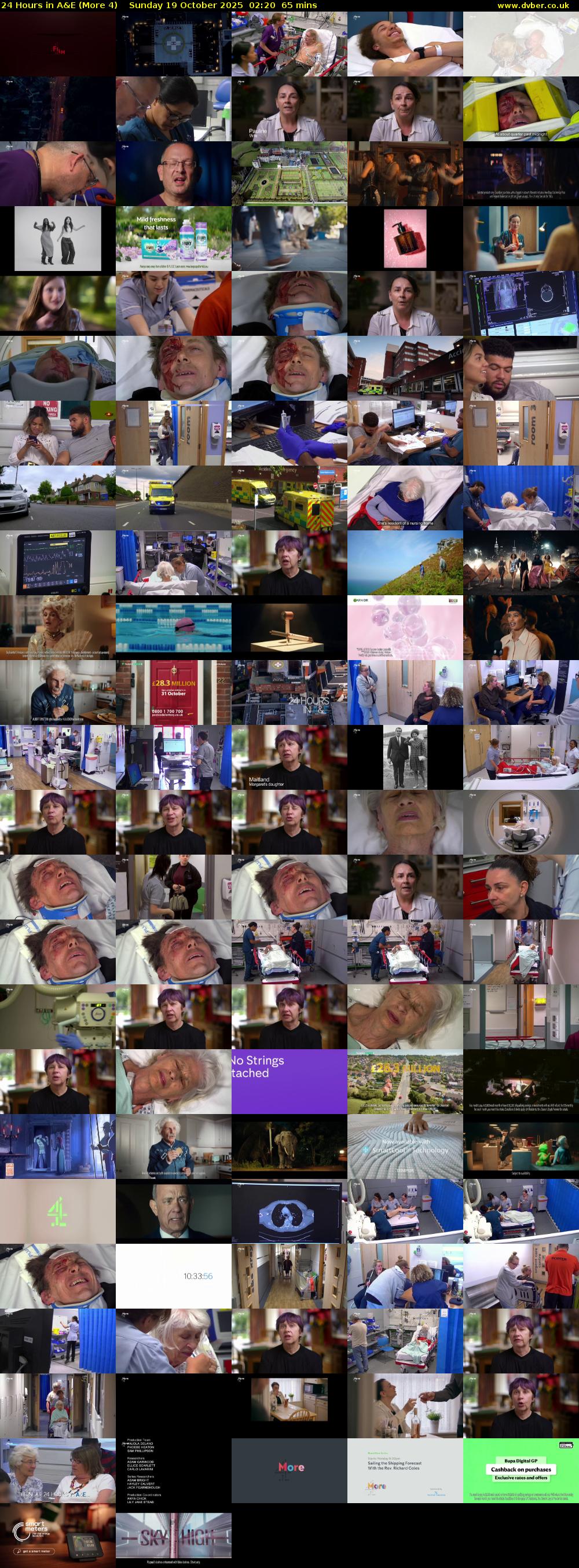 24 Hours in A&E (More 4) Sunday 19 October 2025 02:20 - 03:25