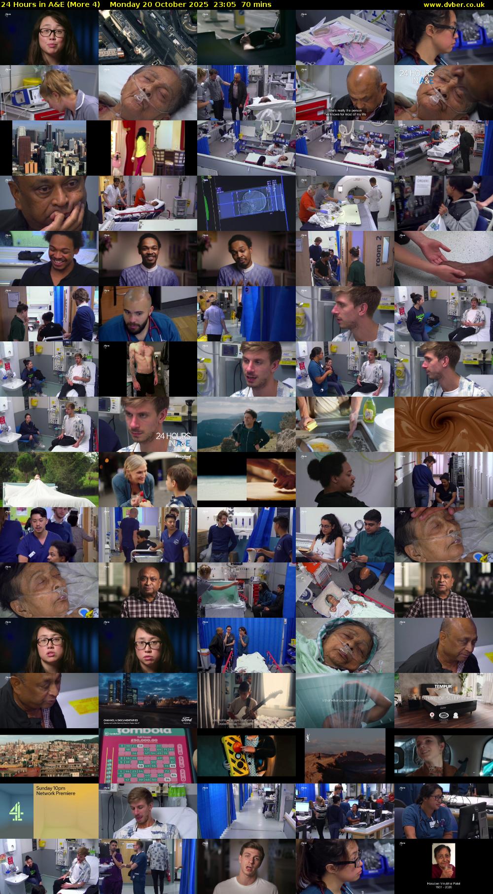 24 Hours in A&E (More 4) Monday 20 October 2025 23:05 - 00:15