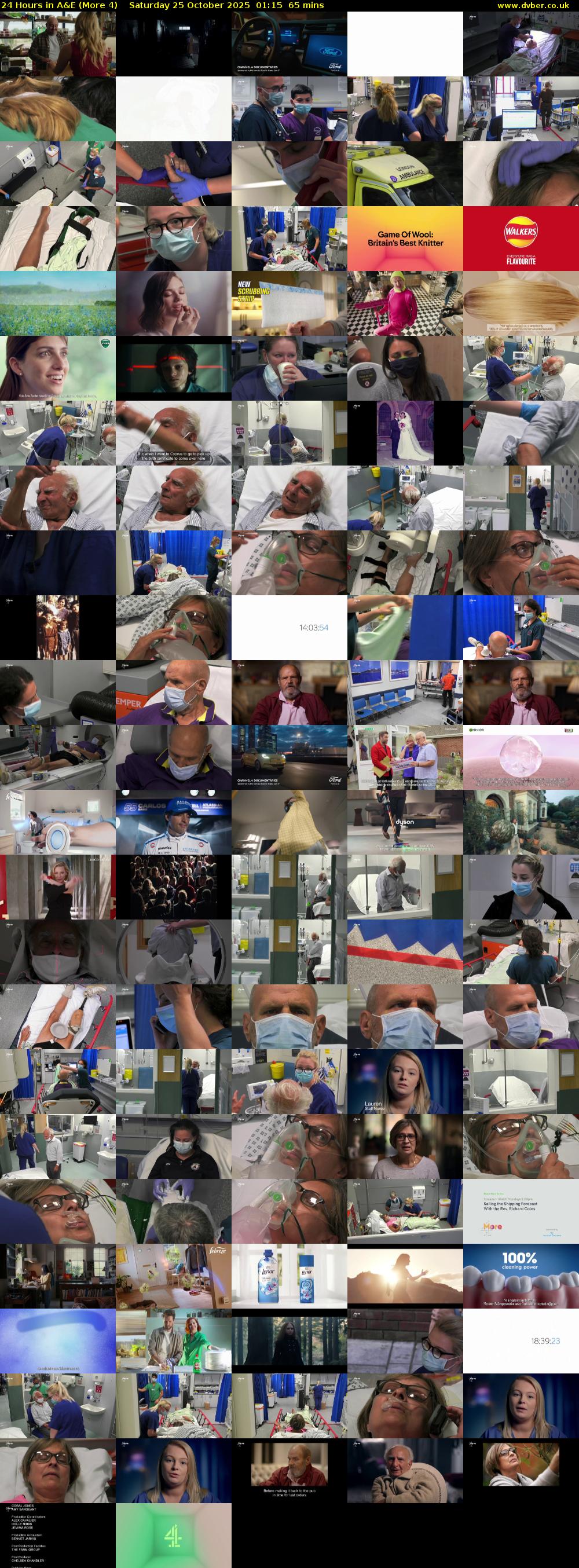 24 Hours in A&E (More 4) Saturday 25 October 2025 01:15 - 02:20
