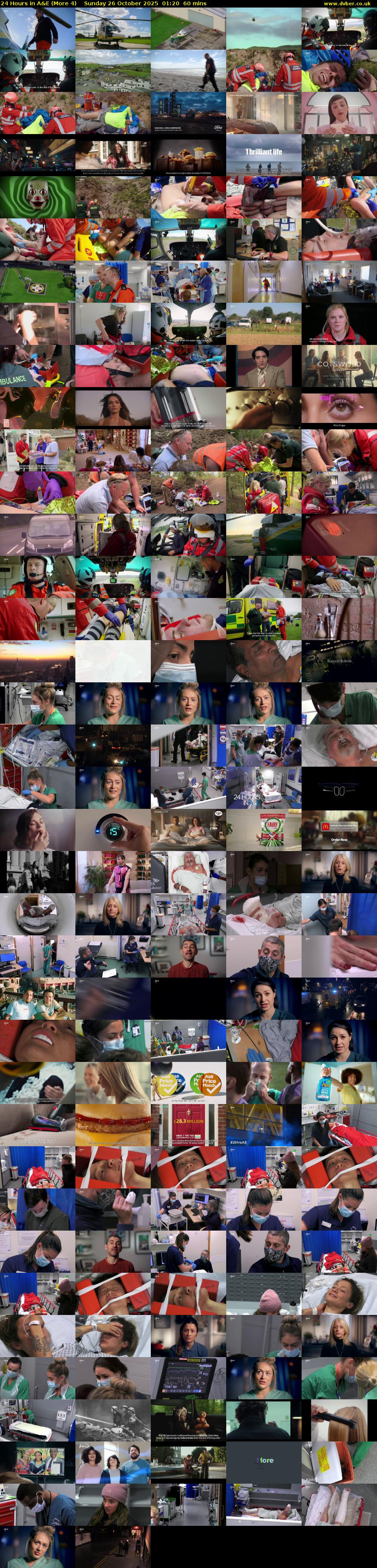 24 Hours in A&E (More 4) Sunday 26 October 2025 01:20 - 02:20