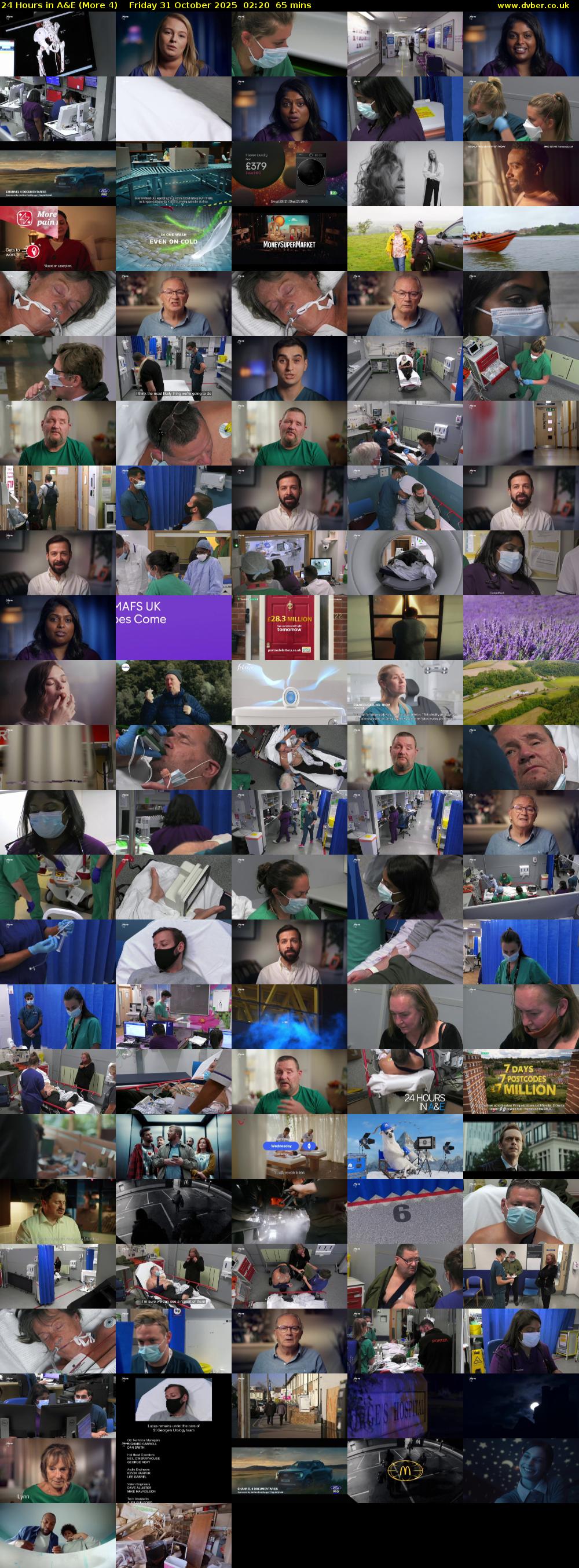 24 Hours in A&E (More 4) Friday 31 October 2025 02:20 - 03:25