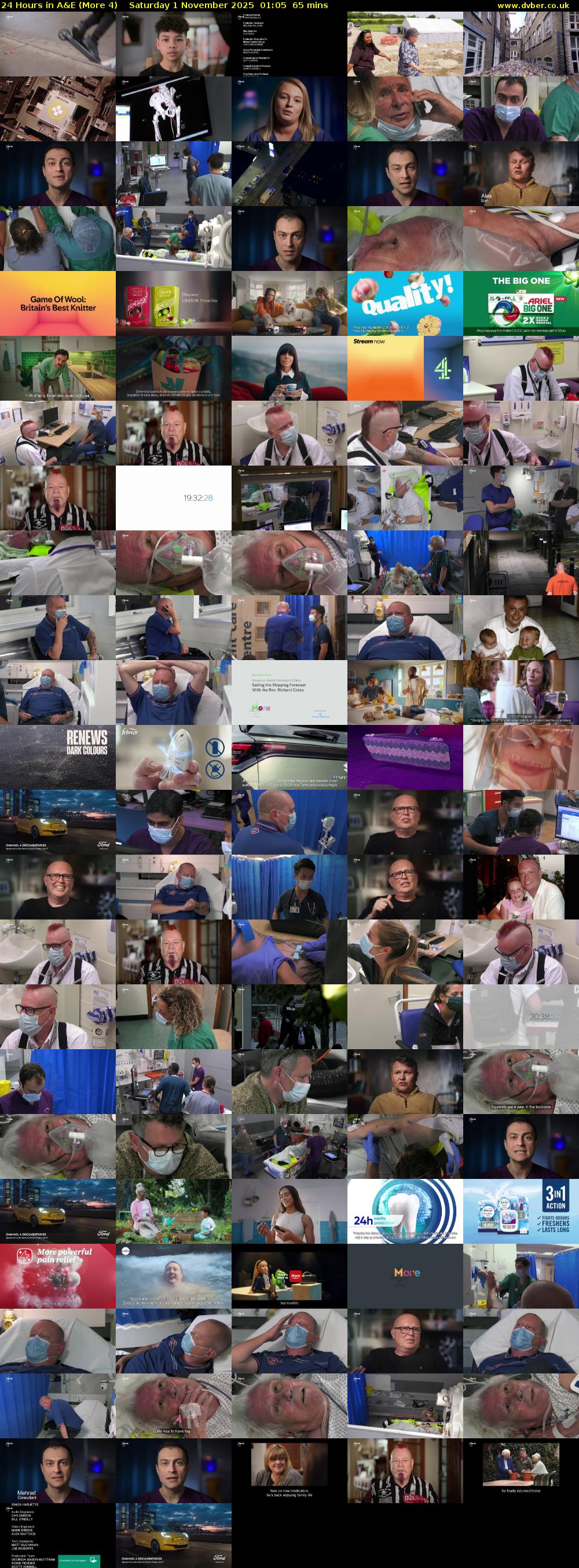 24 Hours in A&E (More 4) Saturday 1 November 2025 01:05 - 02:10