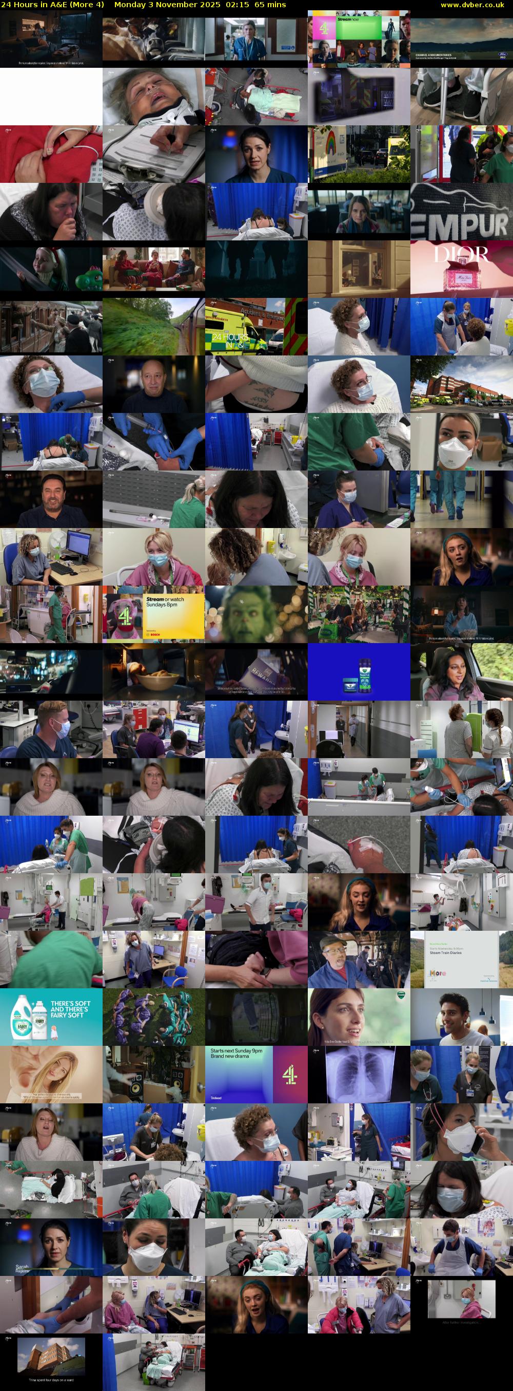24 Hours in A&E (More 4) Monday 3 November 2025 02:15 - 03:20