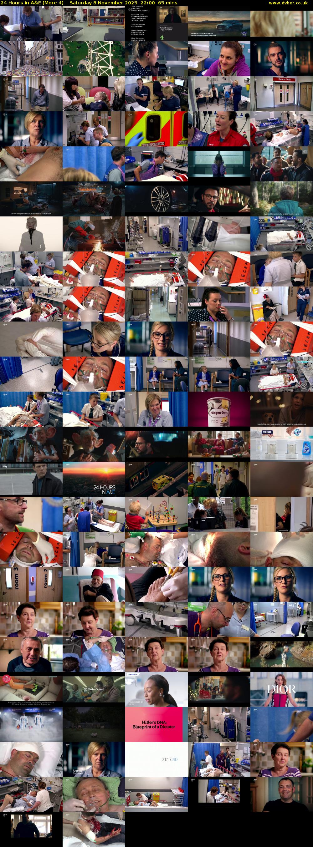 24 Hours in A&E (More 4) Saturday 8 November 2025 22:00 - 23:05