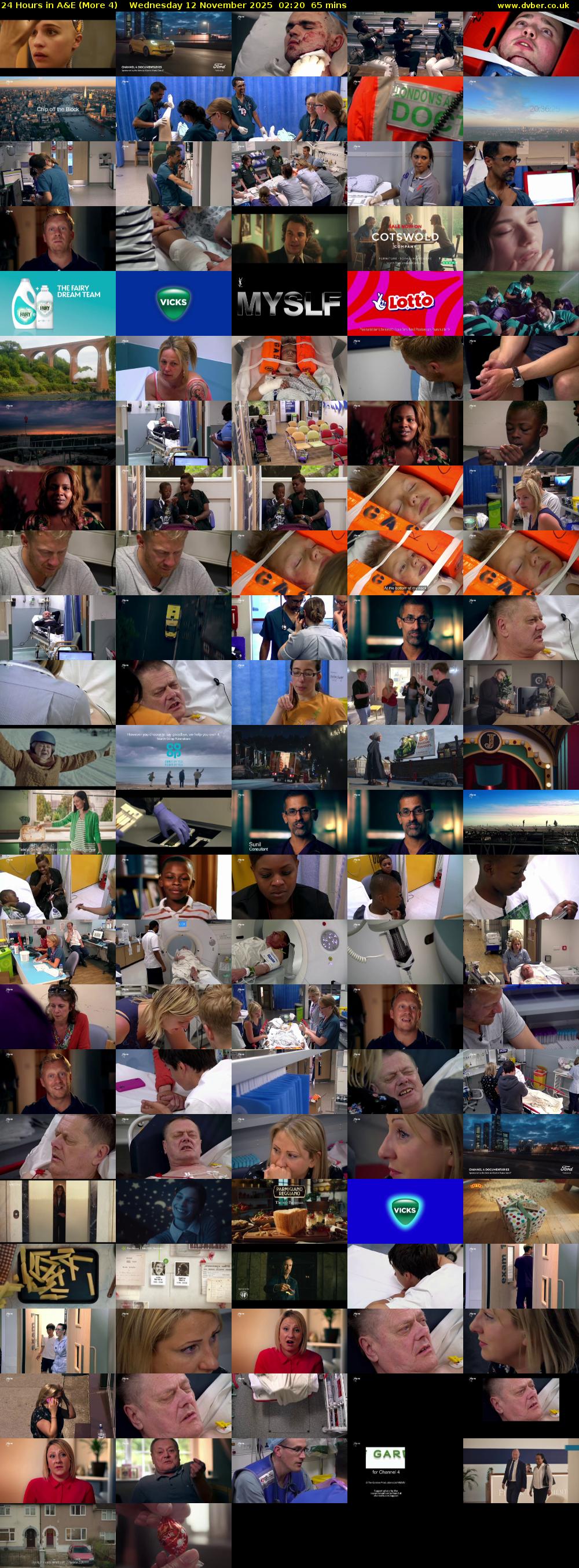 24 Hours in A&E (More 4) Wednesday 12 November 2025 02:20 - 03:25