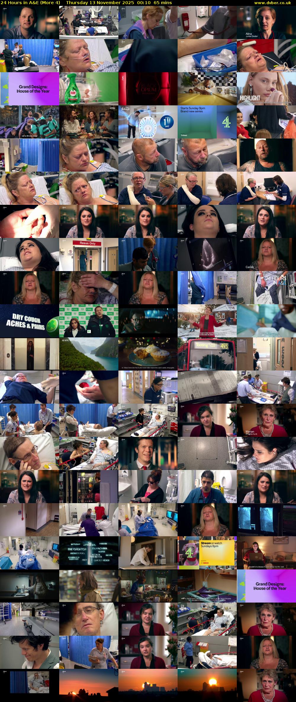 24 Hours in A&E (More 4) Thursday 13 November 2025 00:10 - 01:15