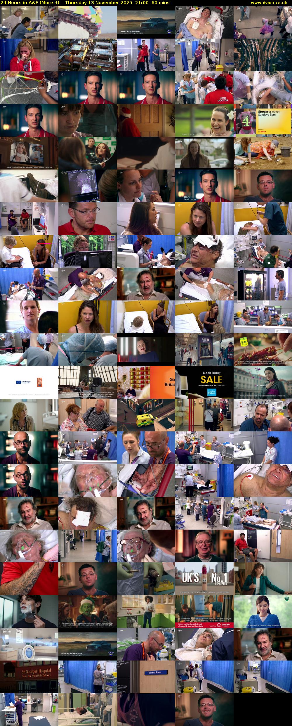24 Hours in A&E (More 4) Thursday 13 November 2025 21:00 - 22:00