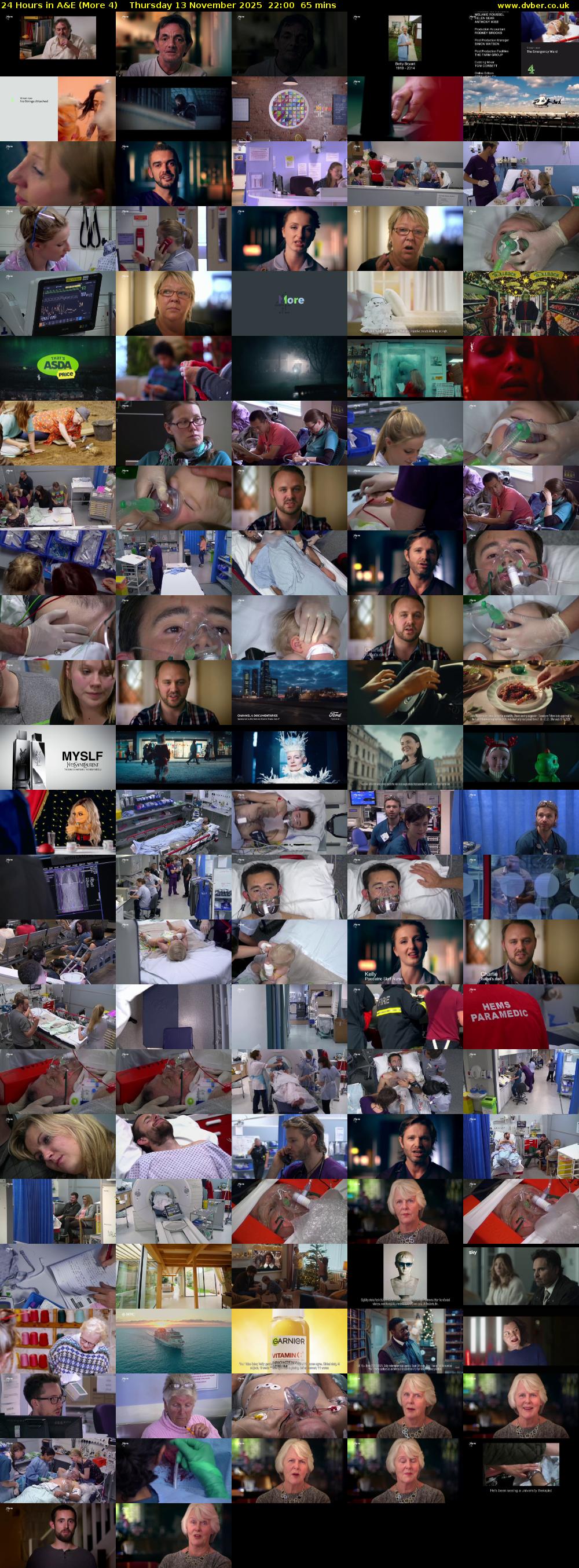 24 Hours in A&E (More 4) Thursday 13 November 2025 22:00 - 23:05