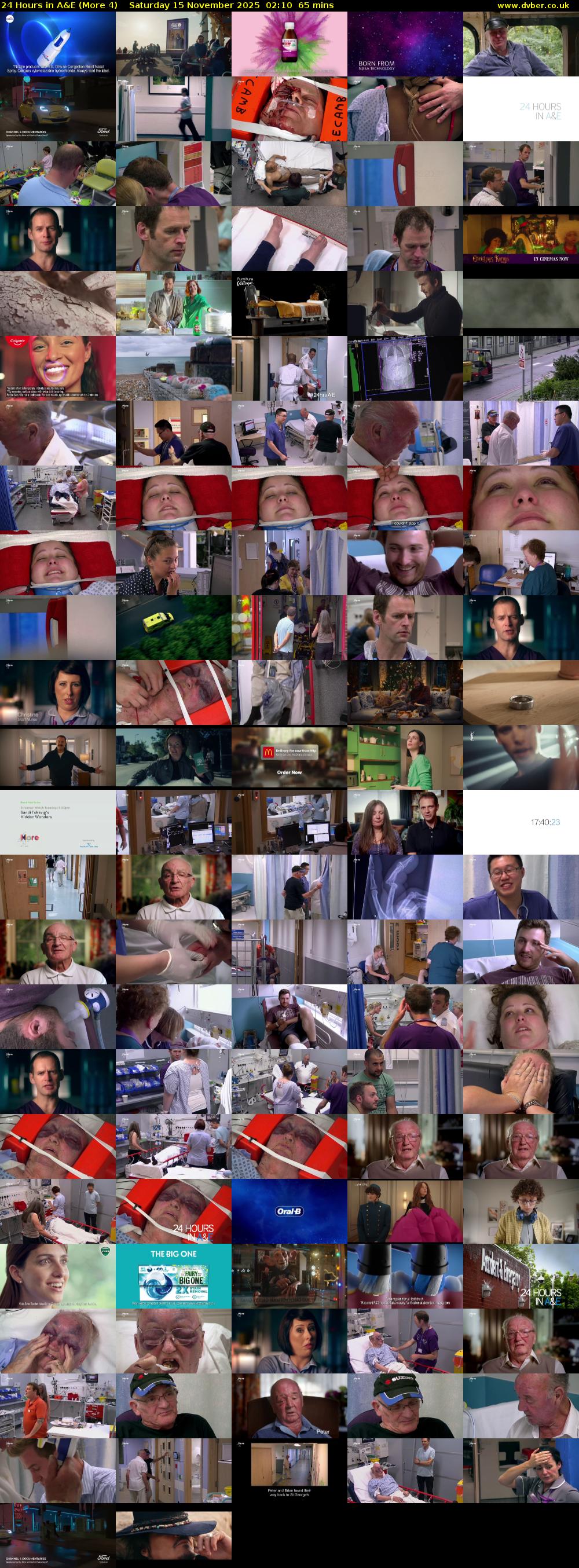 24 Hours in A&E (More 4) Saturday 15 November 2025 02:10 - 03:15