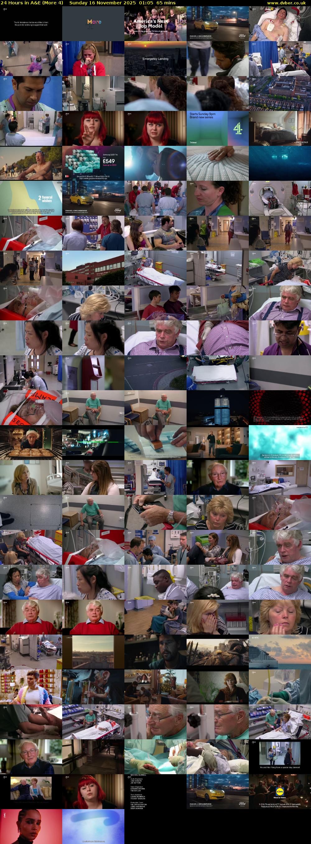 24 Hours in A&E (More 4) Sunday 16 November 2025 01:05 - 02:10
