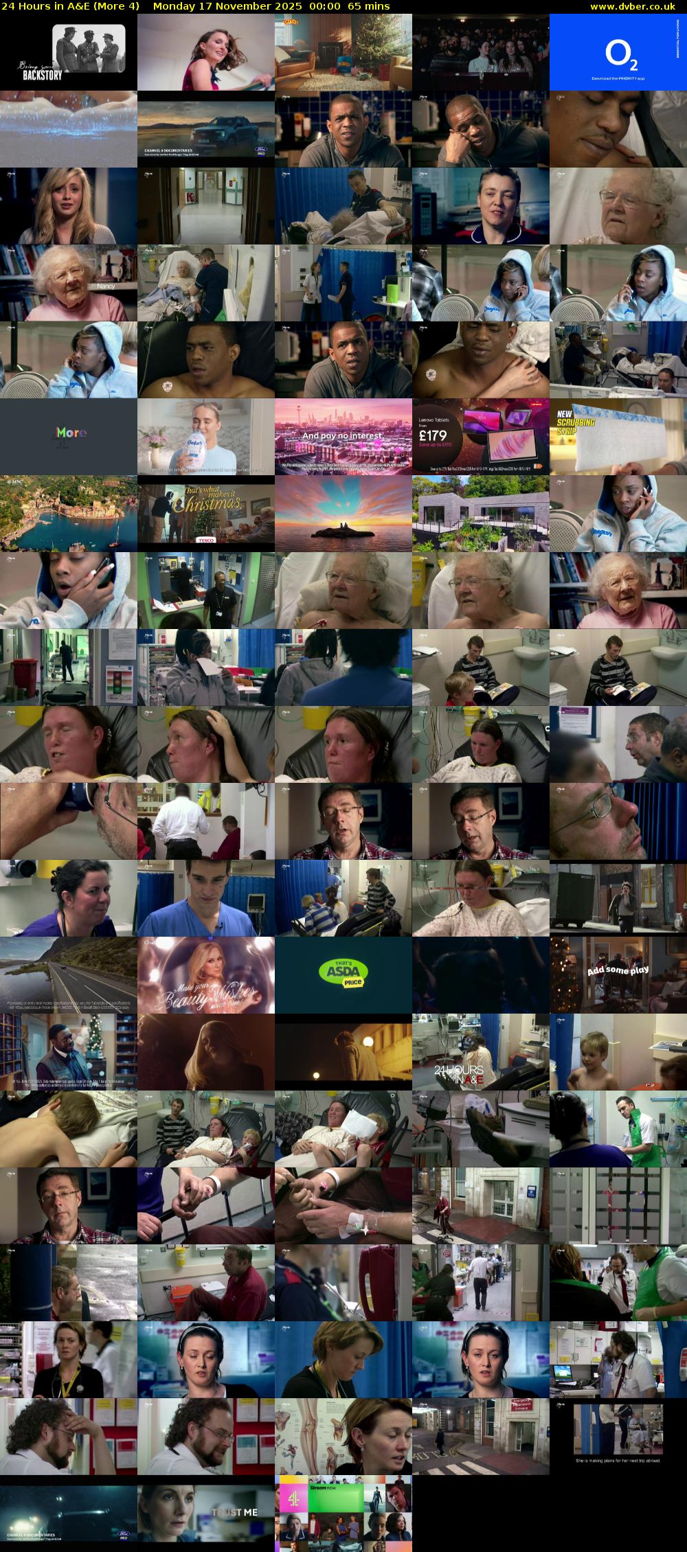 24 Hours in A&E (More 4) Monday 17 November 2025 00:00 - 01:05