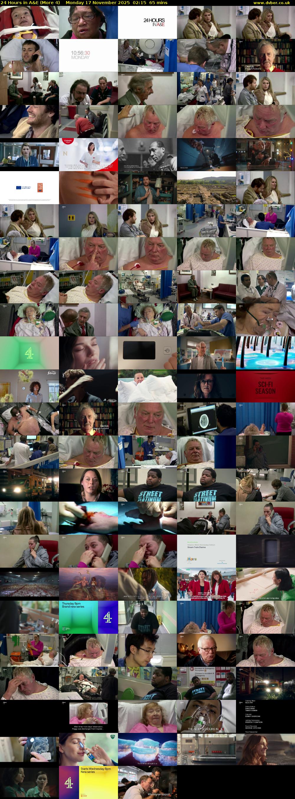 24 Hours in A&E (More 4) Monday 17 November 2025 02:15 - 03:20