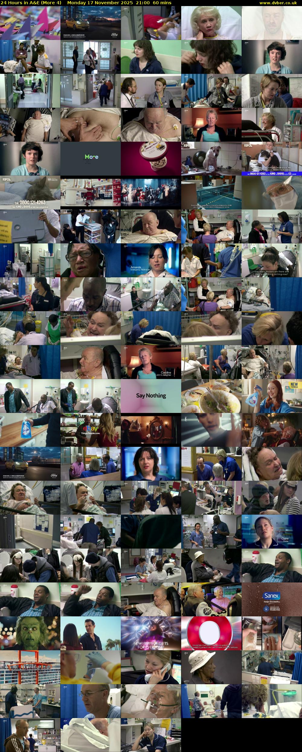 24 Hours in A&E (More 4) Monday 17 November 2025 21:00 - 22:00