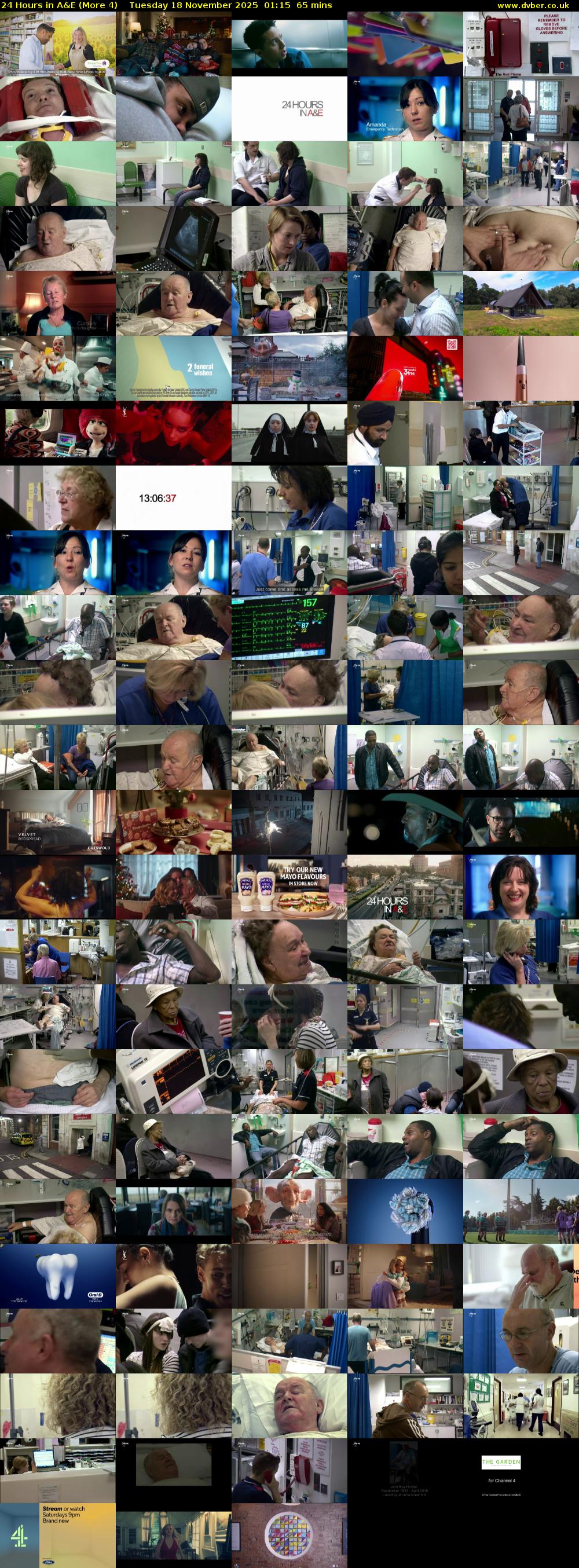 24 Hours in A&E (More 4) Tuesday 18 November 2025 01:15 - 02:20
