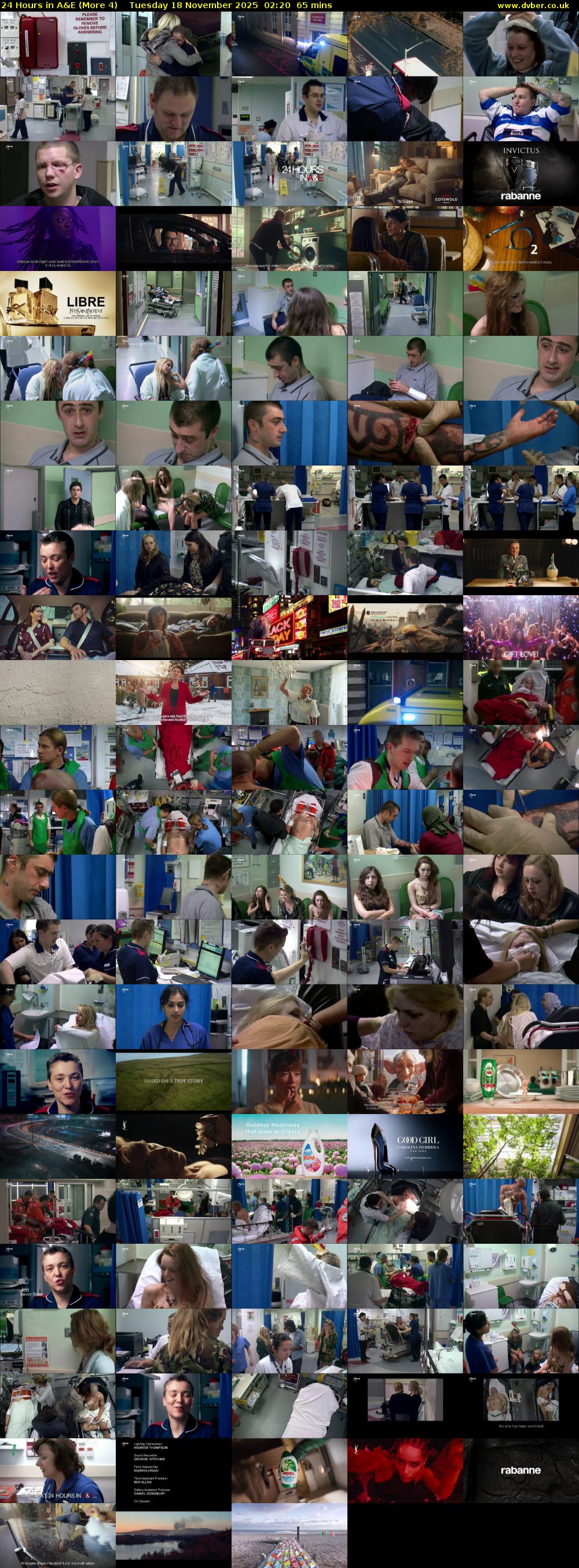 24 Hours in A&E (More 4) Tuesday 18 November 2025 02:20 - 03:25
