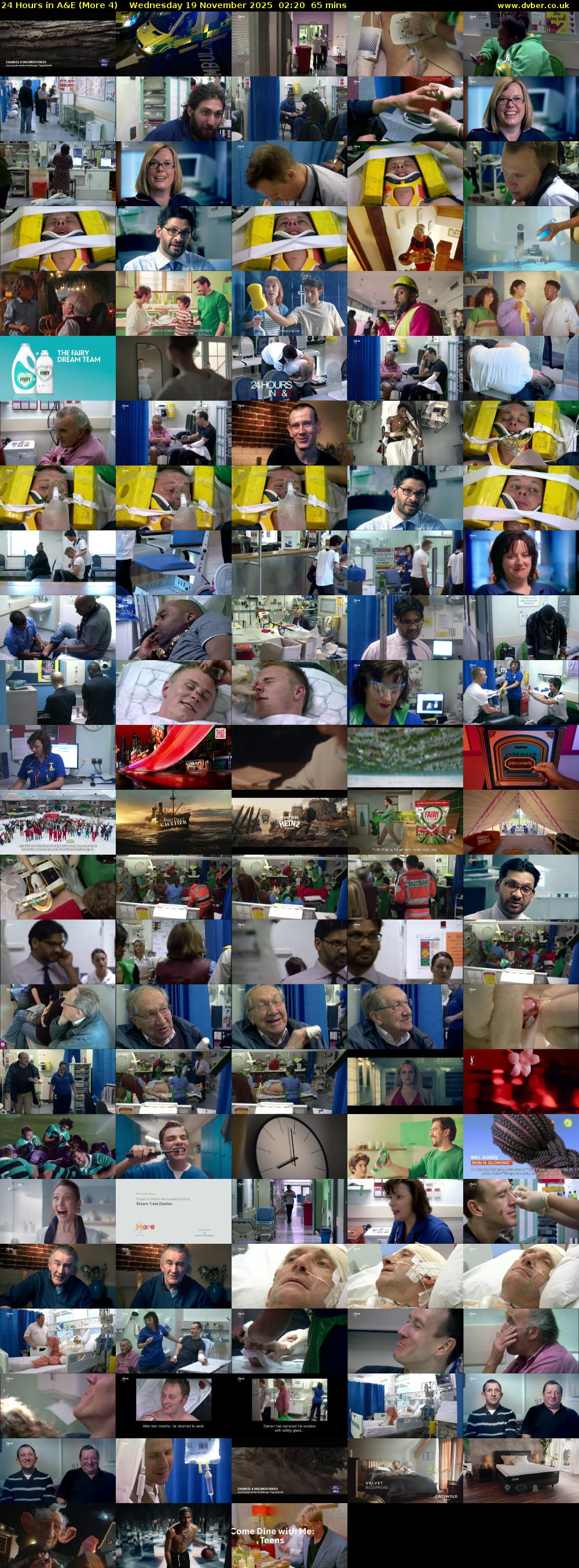 24 Hours in A&E (More 4) Wednesday 19 November 2025 02:20 - 03:25