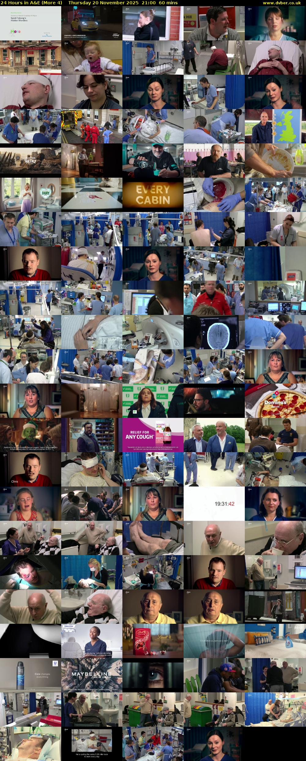 24 Hours in A&E (More 4) Thursday 20 November 2025 21:00 - 22:00