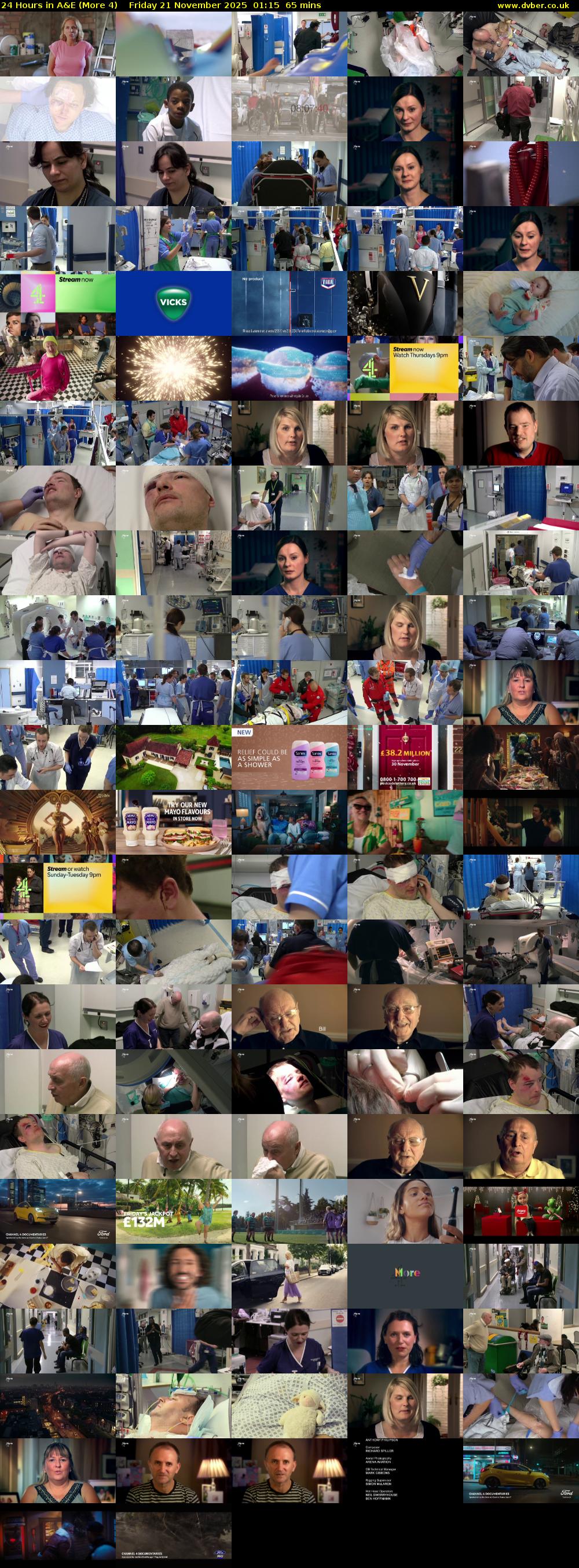 24 Hours in A&E (More 4) Friday 21 November 2025 01:15 - 02:20