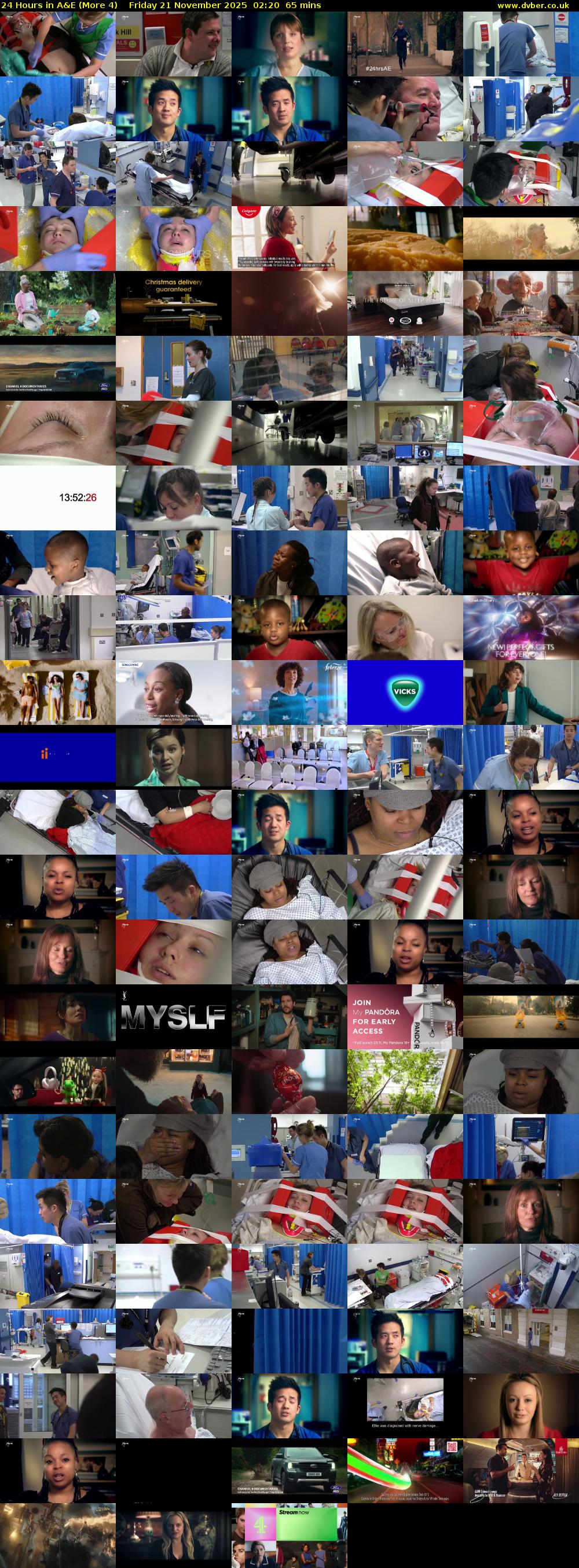 24 Hours in A&E (More 4) Friday 21 November 2025 02:20 - 03:25