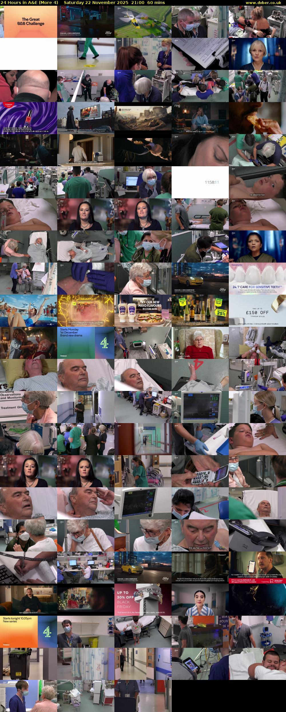 24 Hours in A&E (More 4) Saturday 22 November 2025 21:00 - 22:00