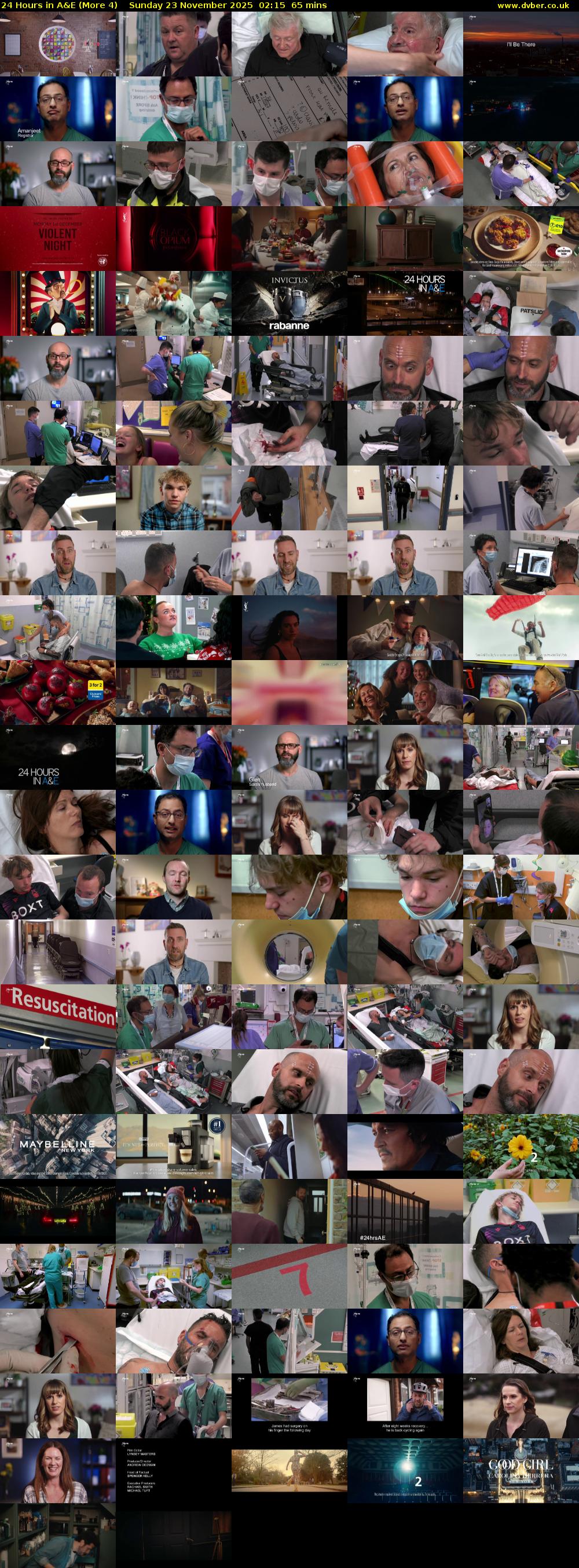 24 Hours in A&E (More 4) Sunday 23 November 2025 02:15 - 03:20