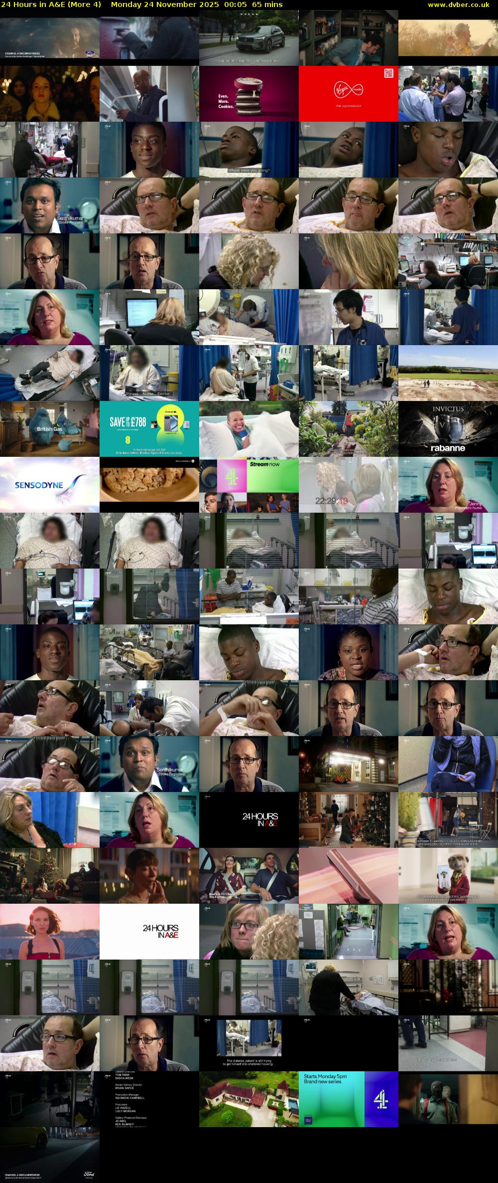 24 Hours in A&E (More 4) Monday 24 November 2025 00:05 - 01:10