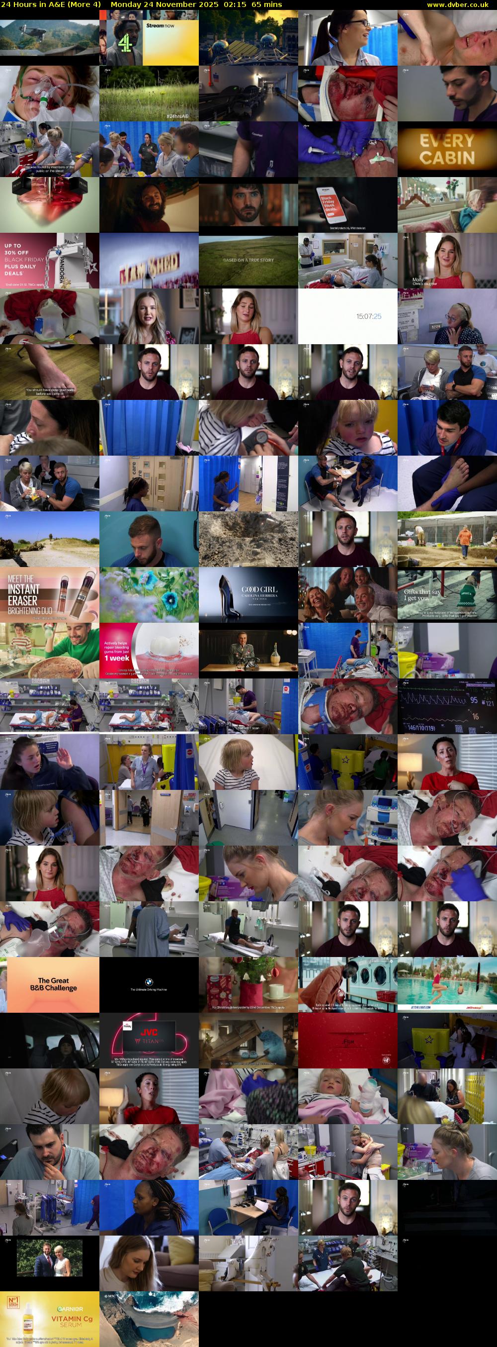 24 Hours in A&E (More 4) Monday 24 November 2025 02:15 - 03:20