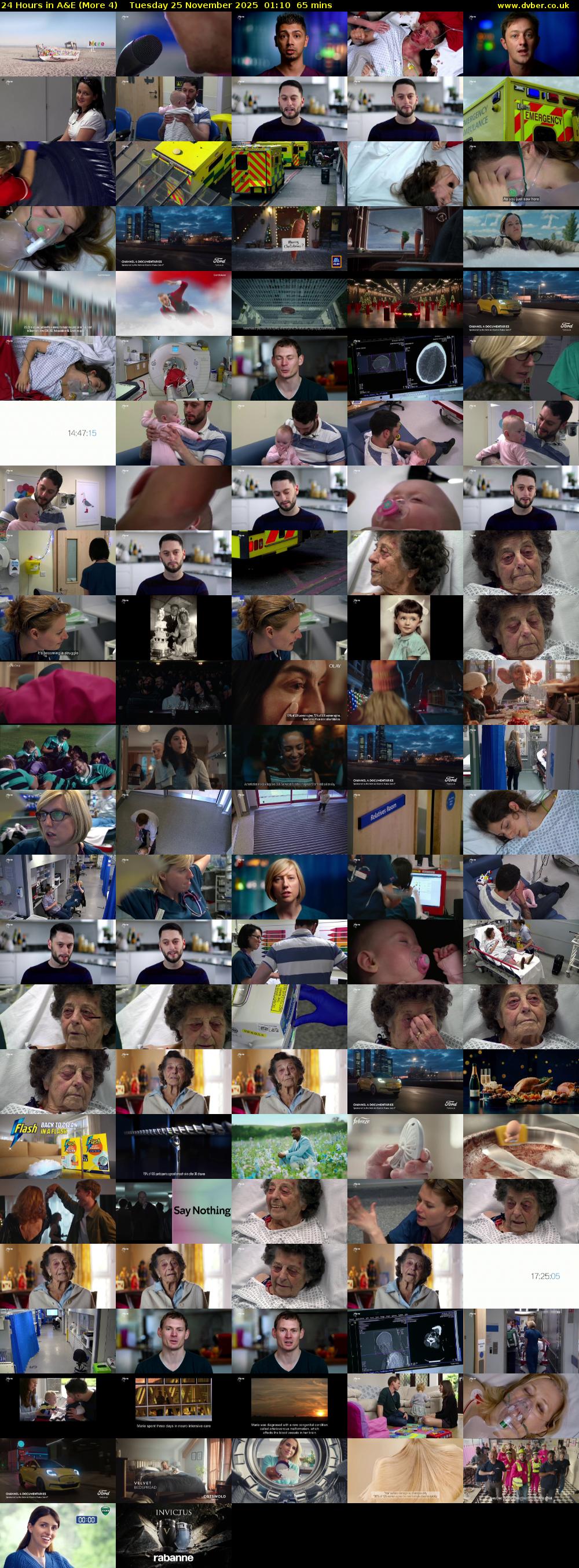 24 Hours in A&E (More 4) Tuesday 25 November 2025 01:10 - 02:15