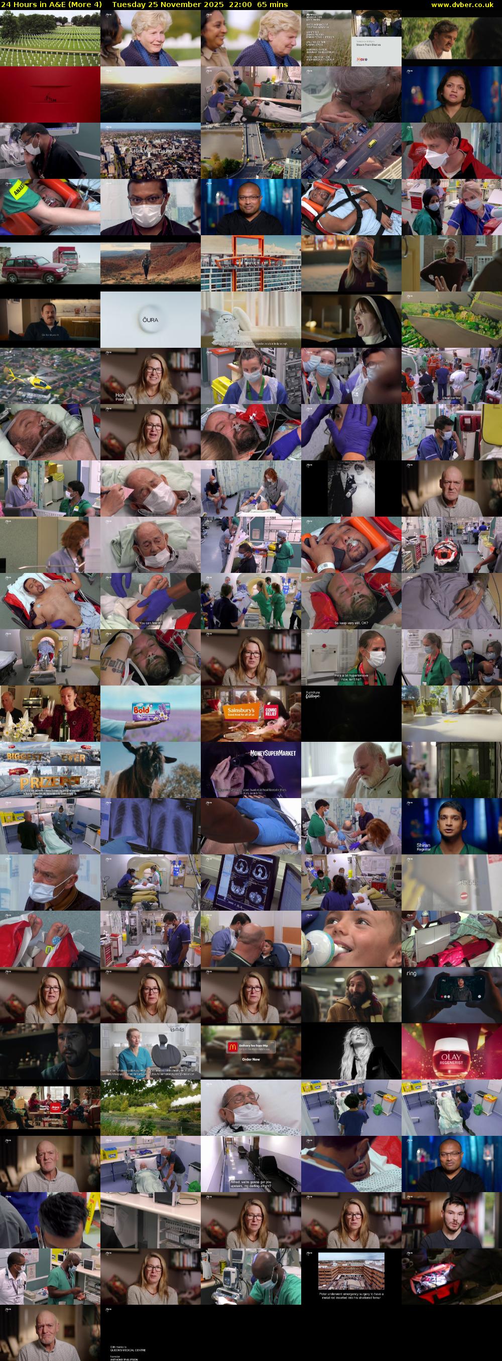 24 Hours in A&E (More 4) Tuesday 25 November 2025 22:00 - 23:05