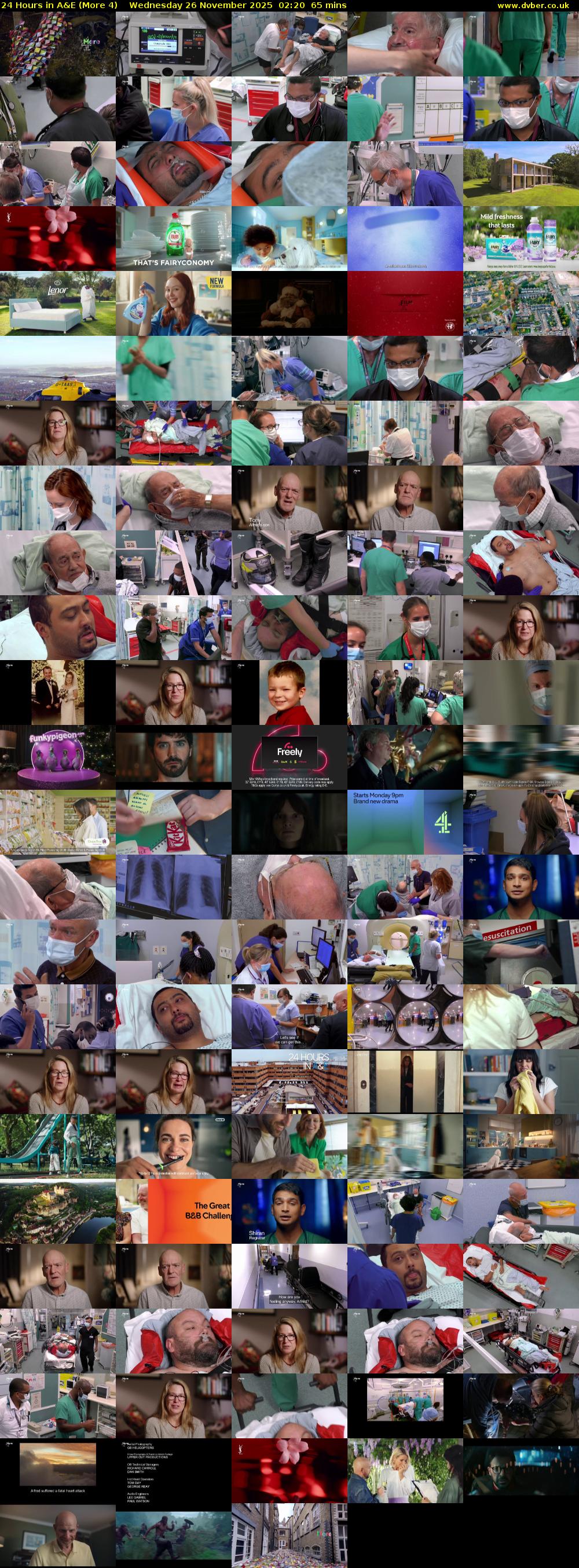 24 Hours in A&E (More 4) Wednesday 26 November 2025 02:20 - 03:25