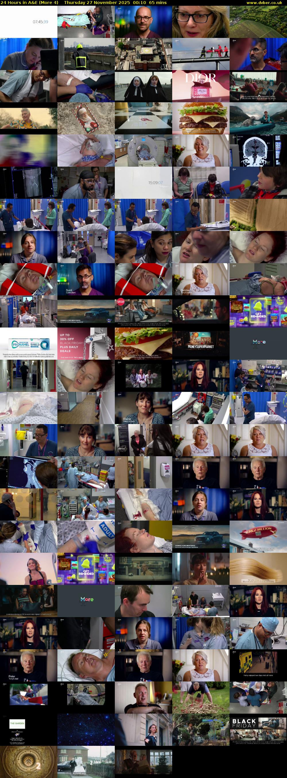 24 Hours in A&E (More 4) Thursday 27 November 2025 00:10 - 01:15
