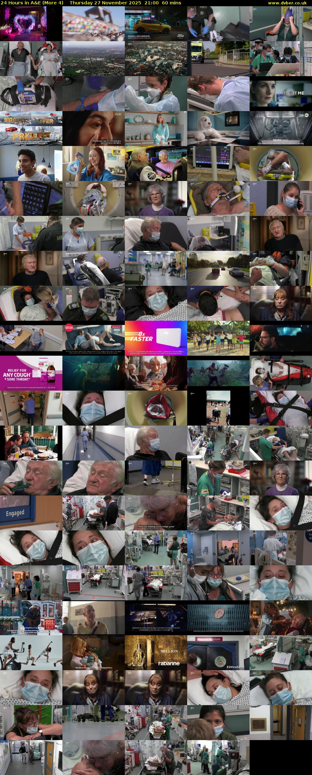 24 Hours in A&E (More 4) Thursday 27 November 2025 21:00 - 22:00
