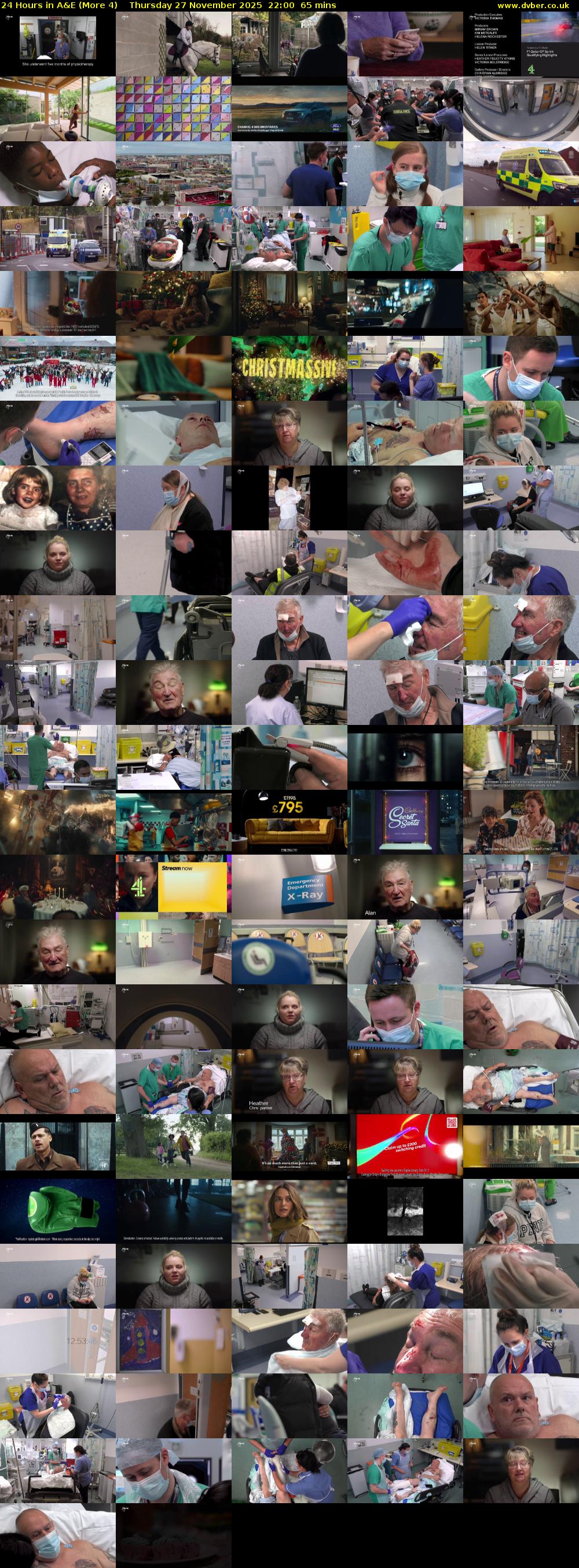 24 Hours in A&E (More 4) Thursday 27 November 2025 22:00 - 23:05