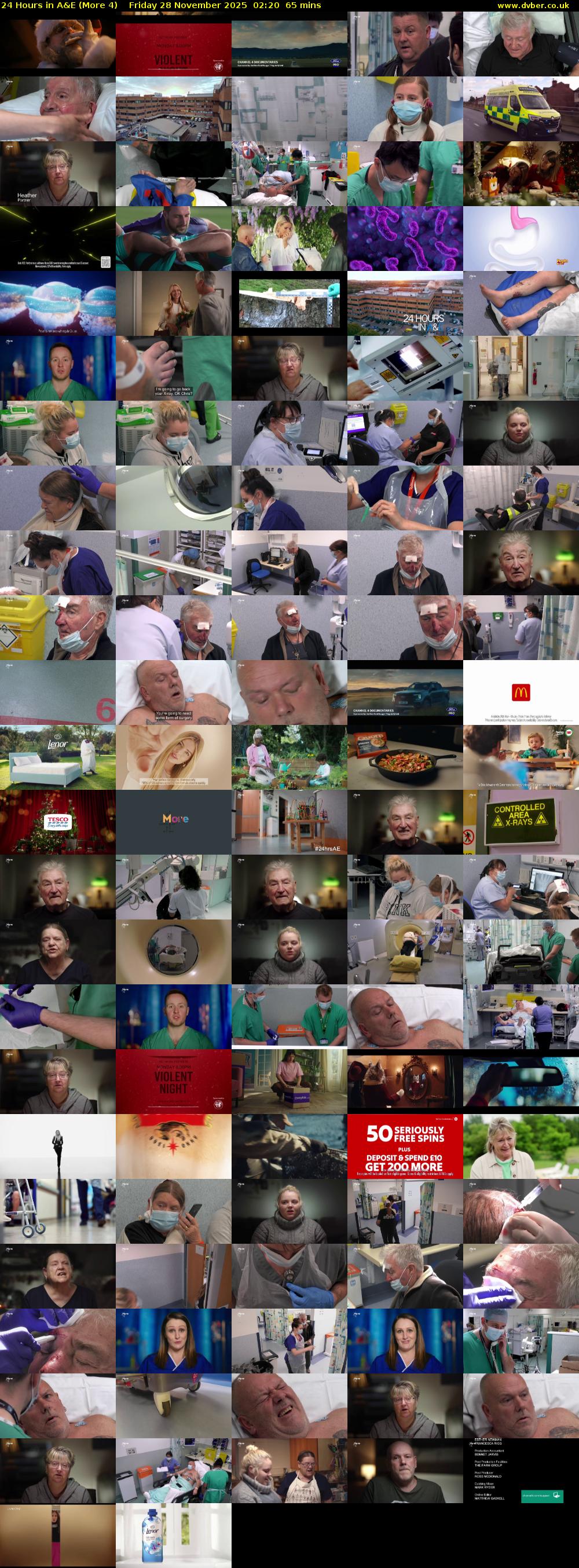 24 Hours in A&E (More 4) Friday 28 November 2025 02:20 - 03:25