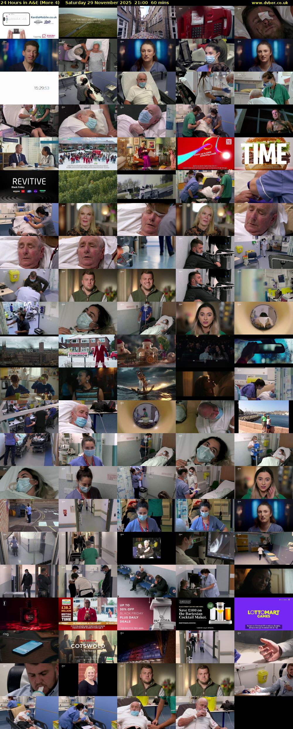24 Hours in A&E (More 4) Saturday 29 November 2025 21:00 - 22:00