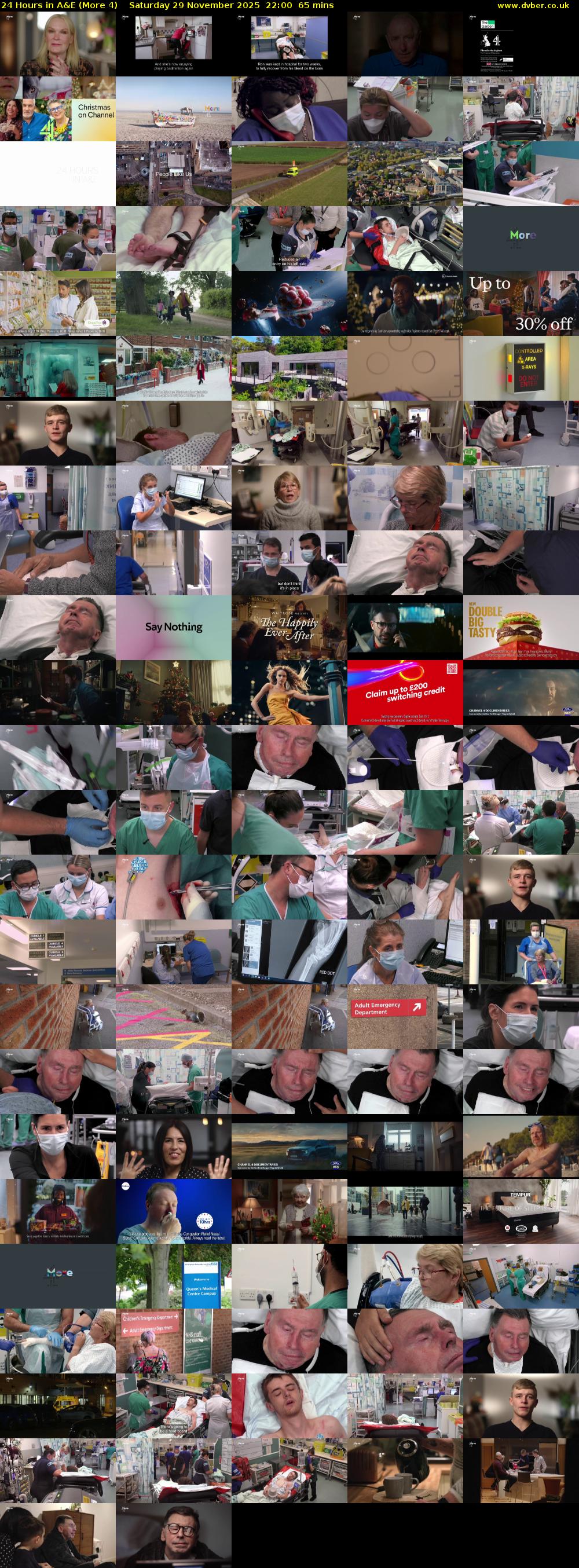 24 Hours in A&E (More 4) Saturday 29 November 2025 22:00 - 23:05