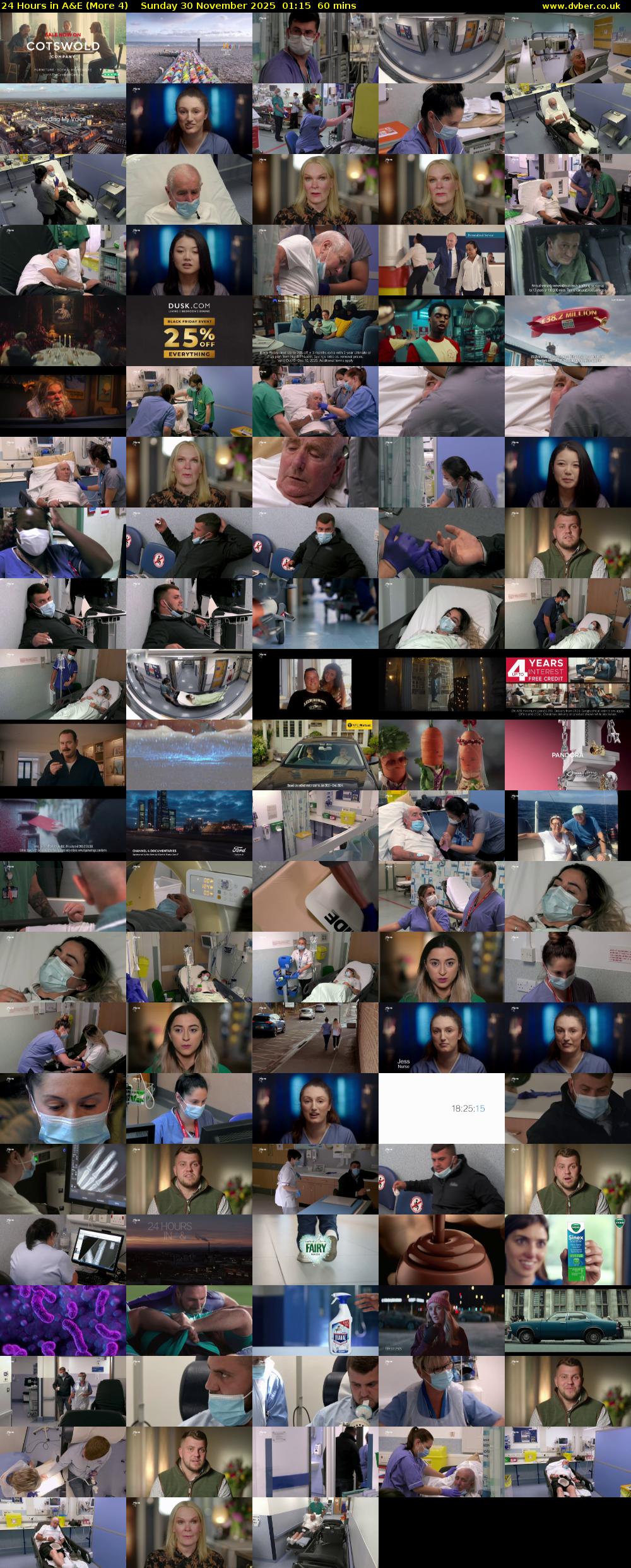 24 Hours in A&E (More 4) Sunday 30 November 2025 01:15 - 02:15