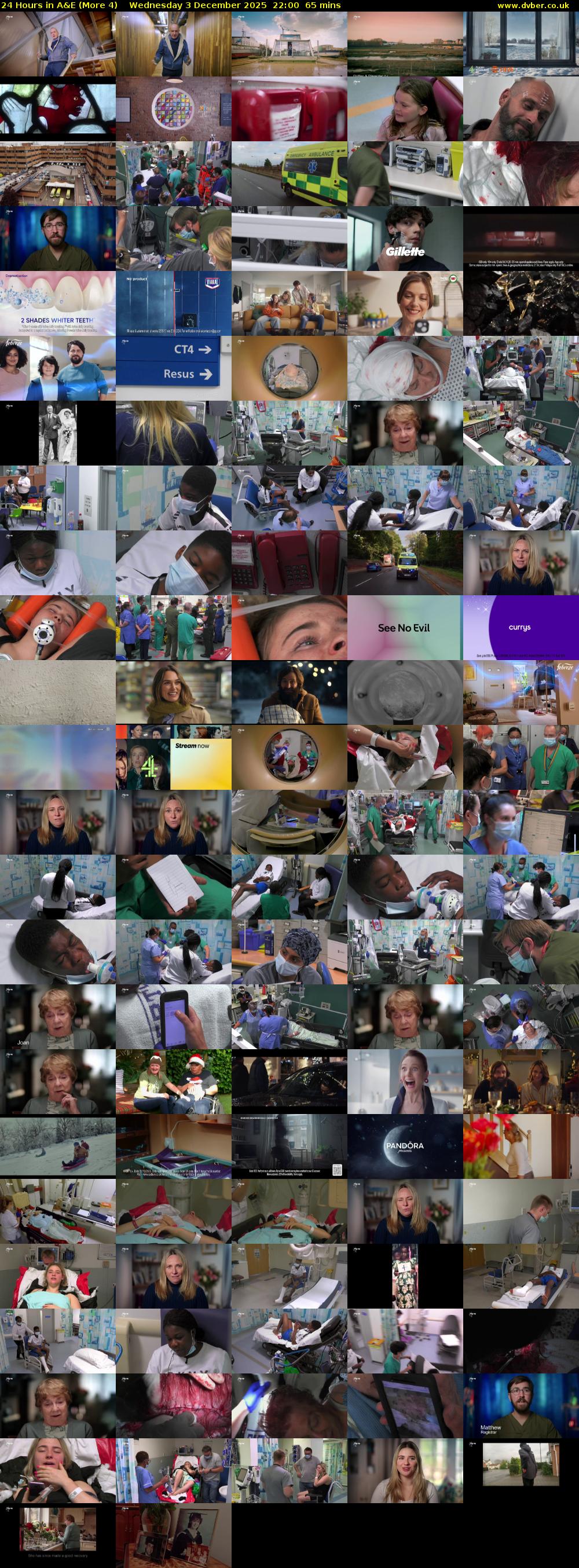 24 Hours in A&E (More 4) Wednesday 3 December 2025 22:00 - 23:05