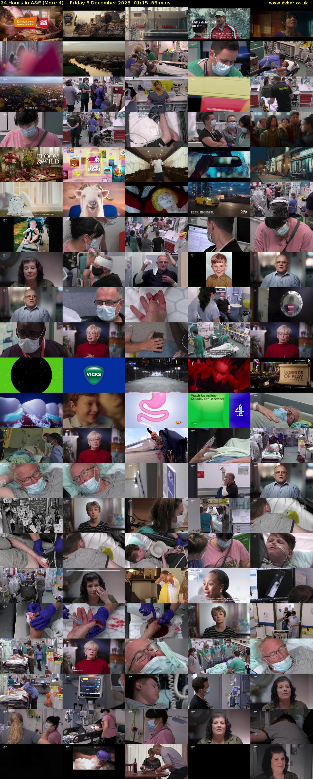 24 Hours in A&E (More 4) Friday 5 December 2025 01:15 - 02:20