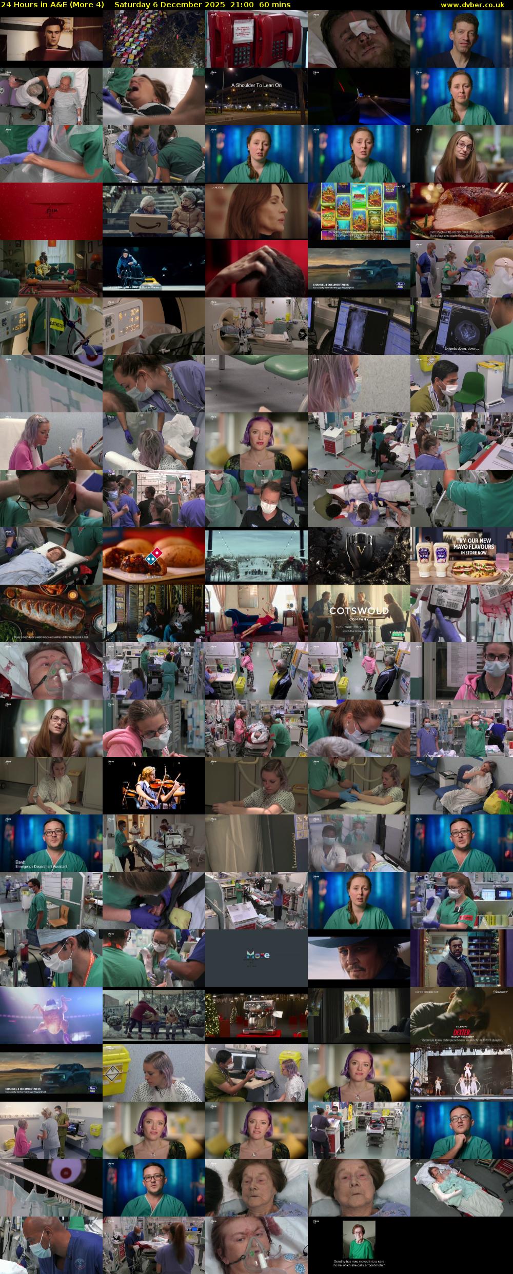 24 Hours in A&E (More 4) Saturday 6 December 2025 21:00 - 22:00