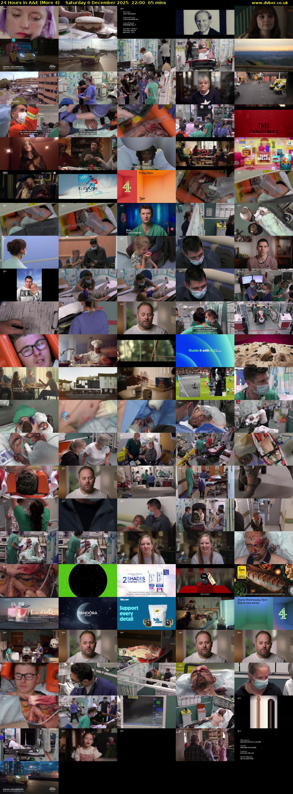 24 Hours in A&E (More 4) Saturday 6 December 2025 22:00 - 23:05