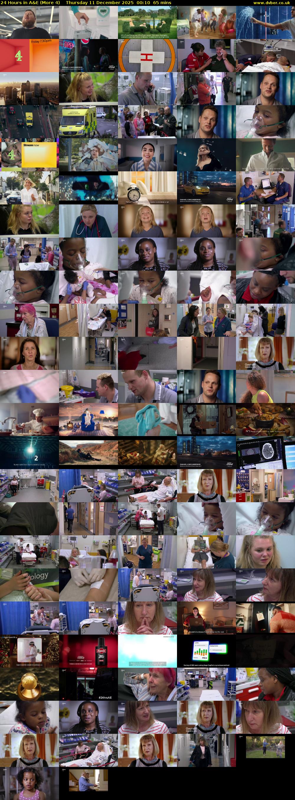 24 Hours in A&E (More 4) Thursday 11 December 2025 00:10 - 01:15
