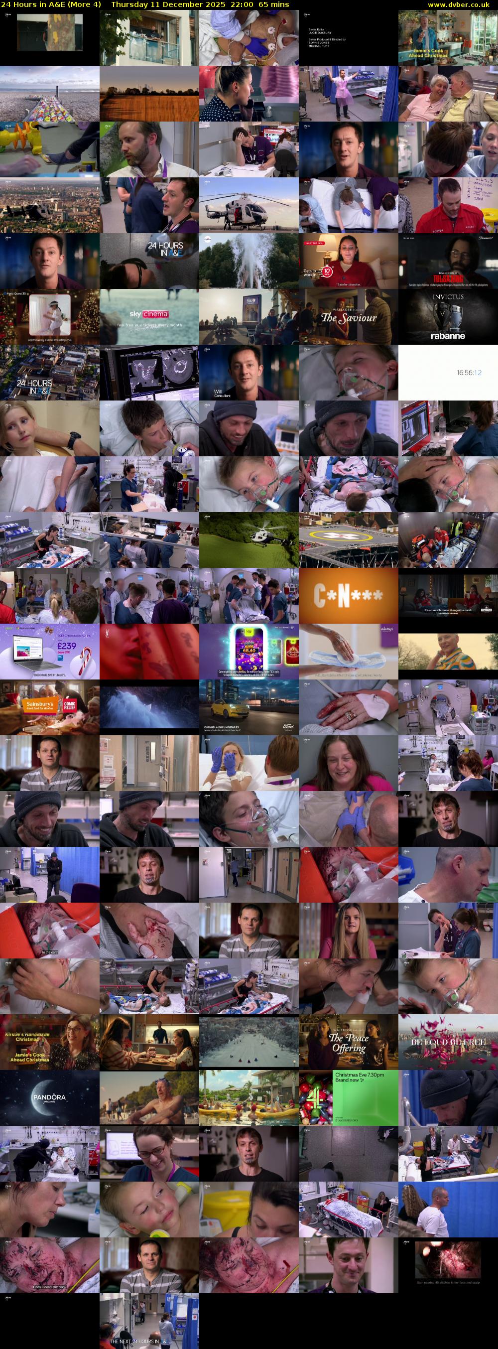 24 Hours in A&E (More 4) Thursday 11 December 2025 22:00 - 23:05